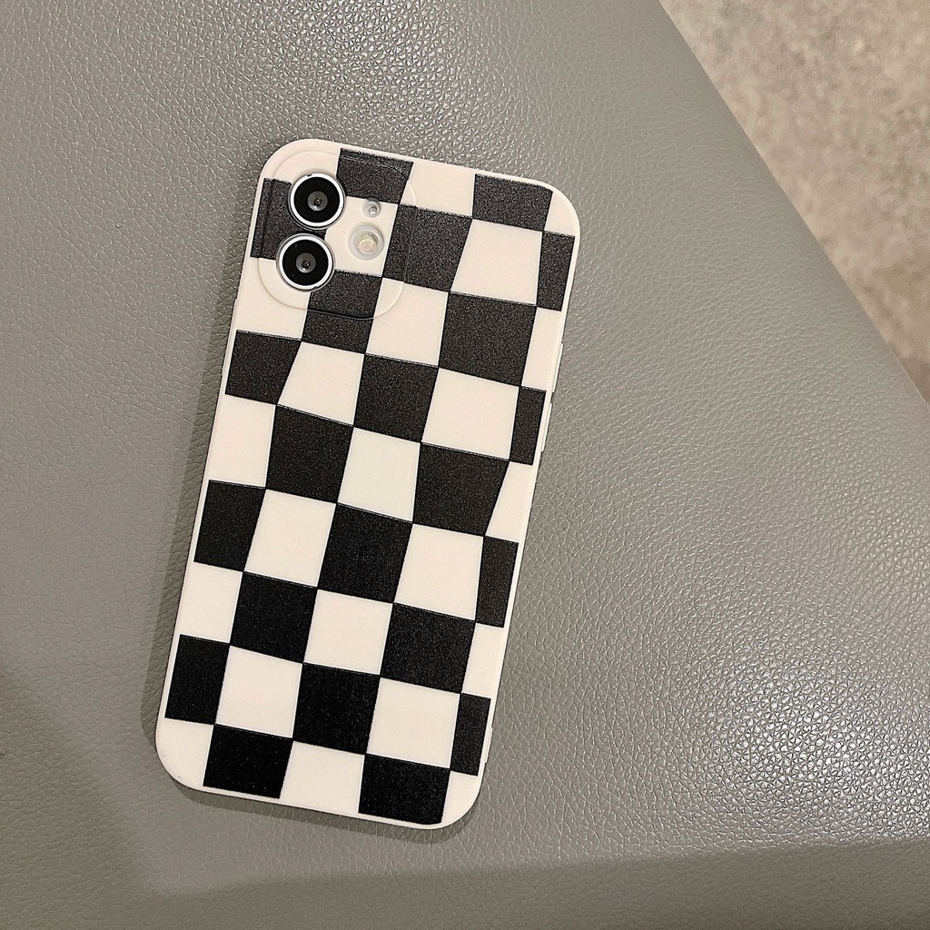 Ốp điện thoại dẻo họa tiết màu trắng đen cho Iphone 12 11 12 Pro 12 Pro Max 11 11 Pro Max Xs Max Xr 8 + 7 + 6 S e184