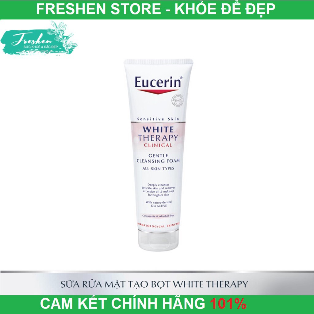 ✅ (CHÍNH HÃNG) Sữa rửa mặt tạo bọt trắng da Eucerin White Therapy Clinical Gentle Cleansing Foam 150g