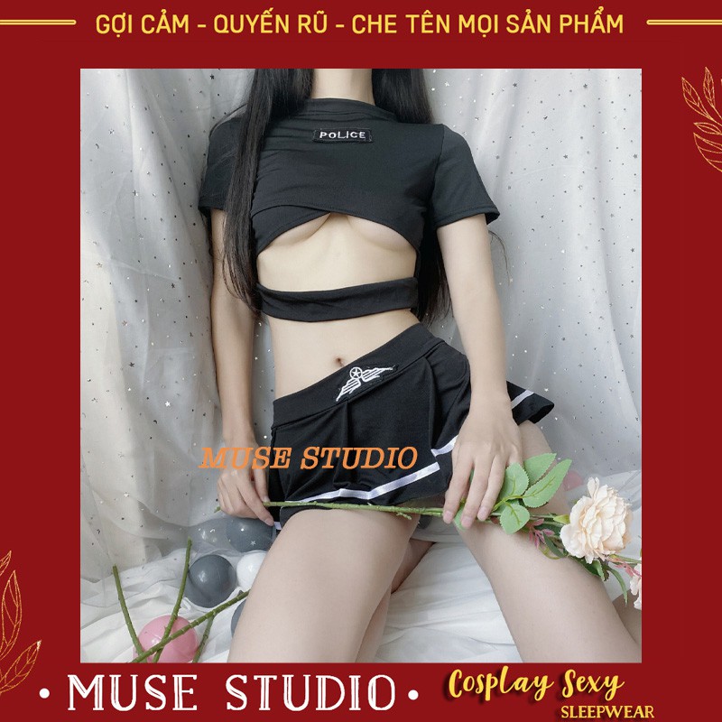 Đồ Ngủ Cosplay ✨𝑯𝑨̀𝑵𝑮 𝑪𝑨𝑶 𝑪𝑨̂́𝑷✨ Vảy Ngủ Cosplay Cảnh Sát Sexy, Cosplay Police Gợi Cảm, Hàng Cao Cấp