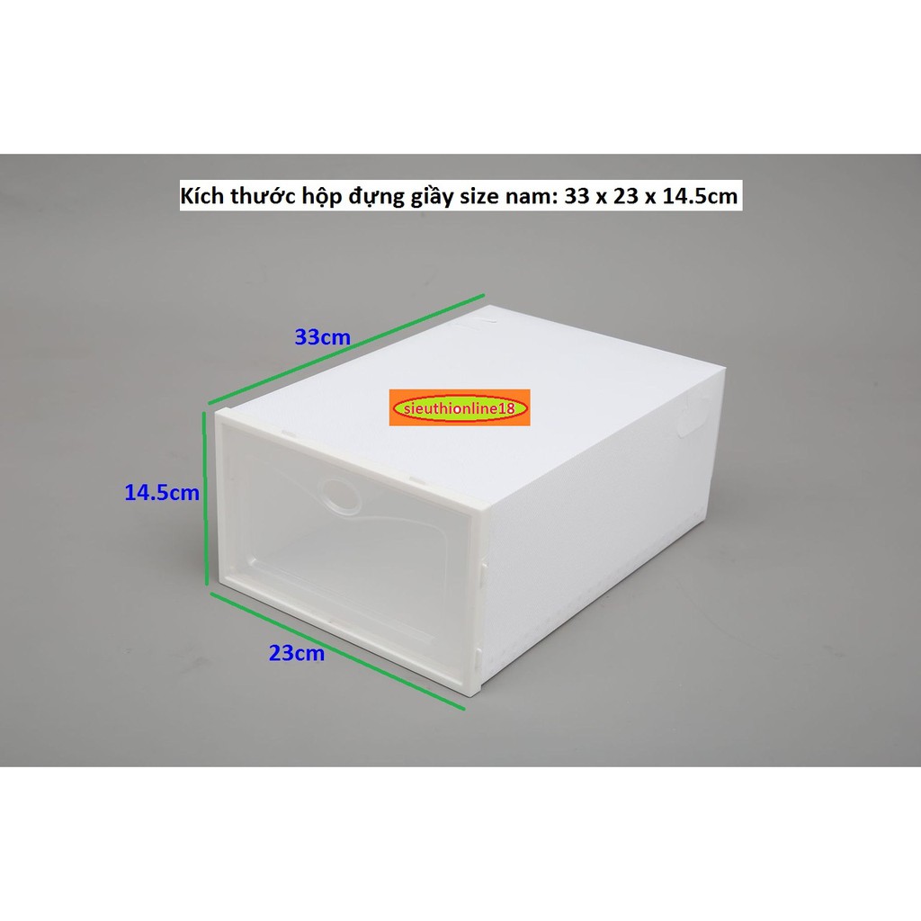 Hộp Đựng Giày Nắp Nhựa Cứng Loại 1 - Size Nam và Nữ | BigBuy360 - bigbuy360.vn