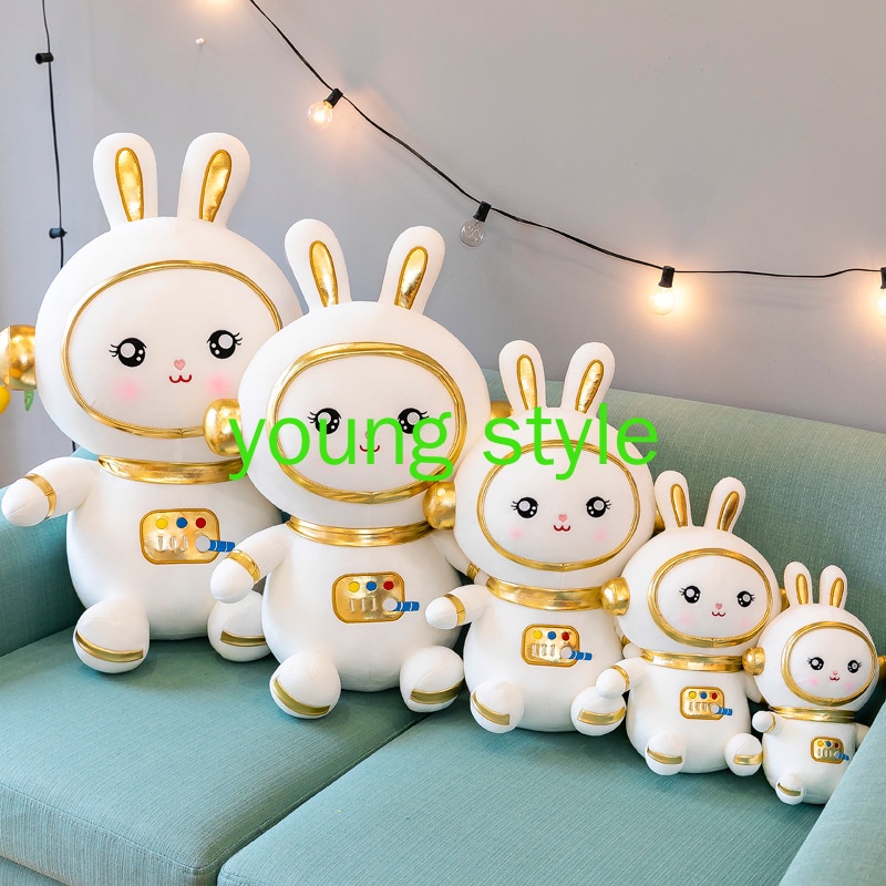 Gấu bông teddy bear thỏ du hành, thỏ nhồi bông du hành vũ trụ cực cute size 30cm