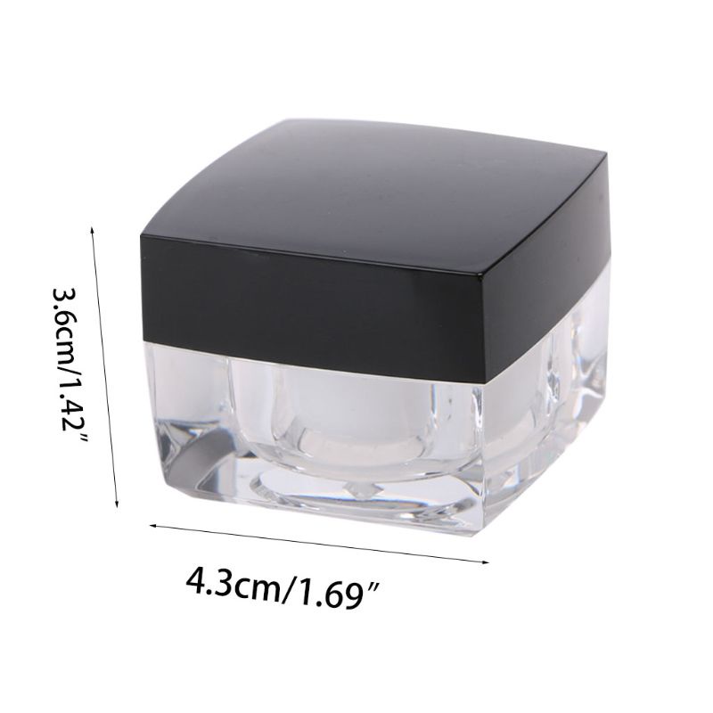 Hũ Rỗng Hình Vuông Nhỏ Đựng Mỹ Phẩm Son Môi Phấn Mắt Đa Năng