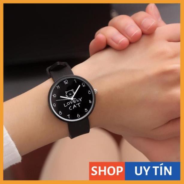 [Hàng Cao Cấp] Đồng hồ nữ mèo Lovely Cat dây silicon 5 màu xinh xắn | BigBuy360 - bigbuy360.vn