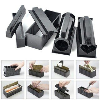 Bộ dụng cụ làm sushi món ngon Nhật Bản 11 món loại lớn kèm dao cắt