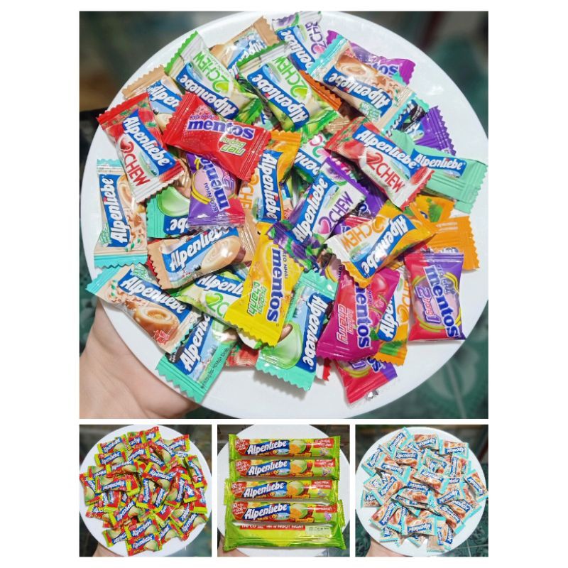 60 viên Kẹo MIX 12 VỊ Alpenliebe hoặc 5 THỎI - 50 VIÊN Kẹo xoài non muối ớt Alpenliebe SIÊU HOT