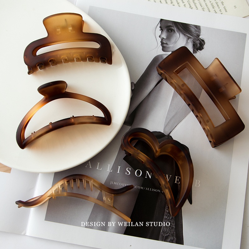 Kẹp Tóc Càng Cua Nhật Bản Màu Vỏ Rùa Phụ Kiện Thời Trang Cho Nữ AB074