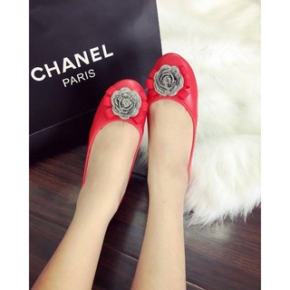 Sale - giày búp bê hoa bạc