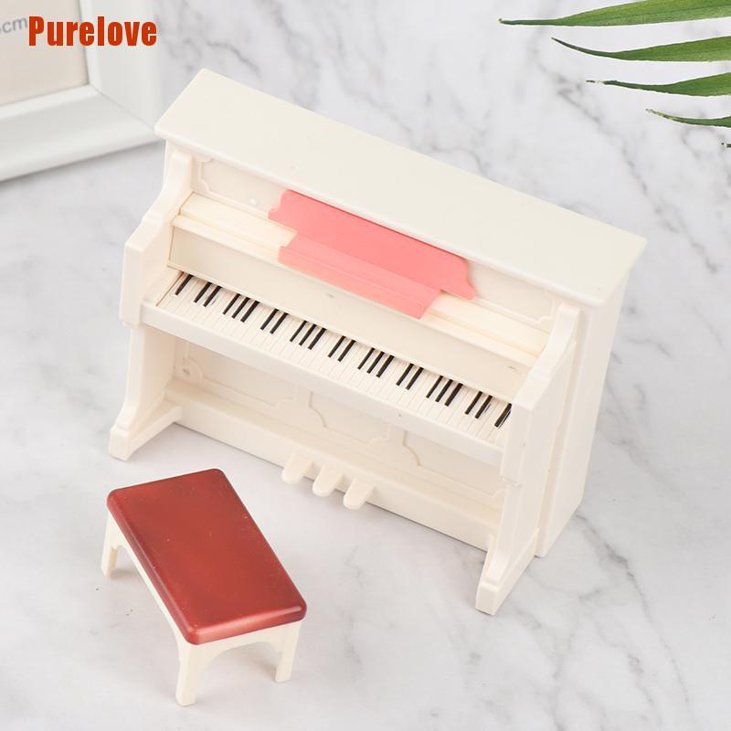 1 Set Đàn Piano Mini Màu Trắng Trang Trí Nhà Búp Bê 1 Set 12