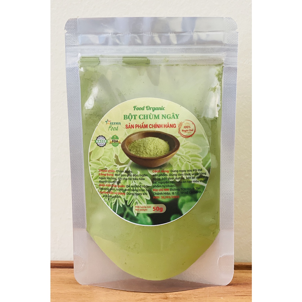 Bột Chùm Ngây Nguyên Chất, Organic, Siêu mịn  Sạch, Ngon, Giàu dinh dưỡng 10g, 50g