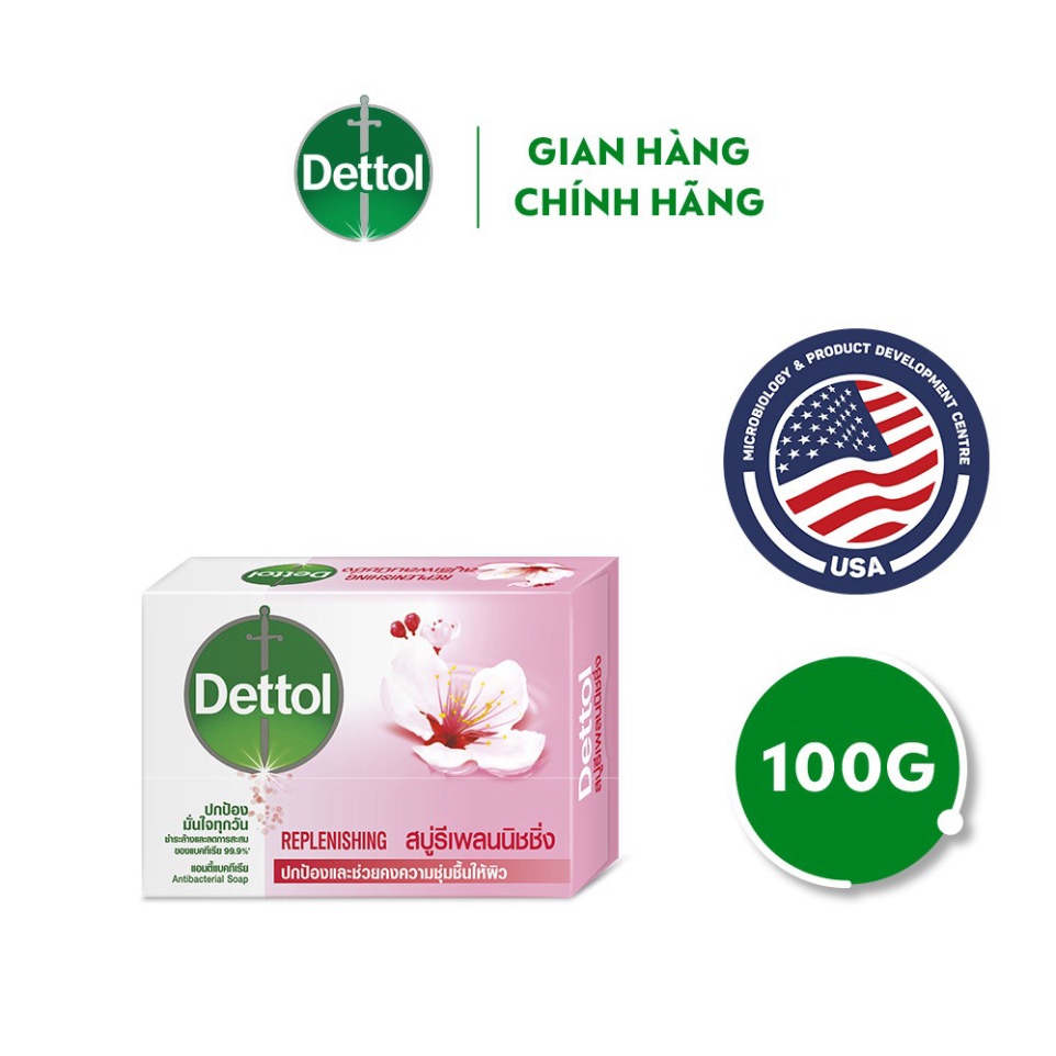 Xà phòng dettol kháng khuẩn chăm sóc da 100gr ( hồng)