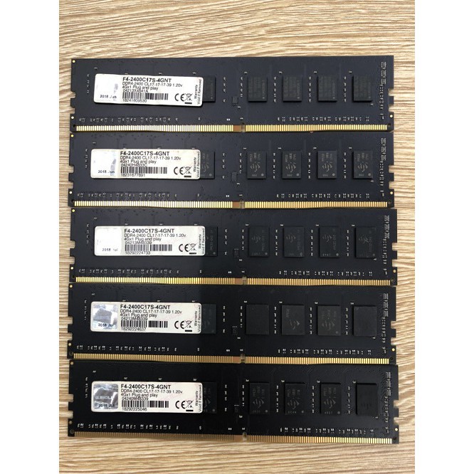 Ram GSKILL 4GB DDR4 2400MHz hàng tháo máy 95