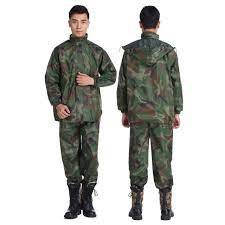 Bộ áo mưa;vải dù màu xanh đen