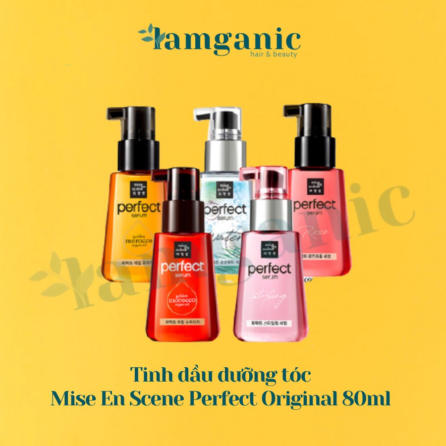 [Mẫu Mới 2020] Tinh Dầu Dưỡng Tóc Mise En Scene Perfect Serum 80ml phục hồi tóc chiết xuất từ dầu Argan