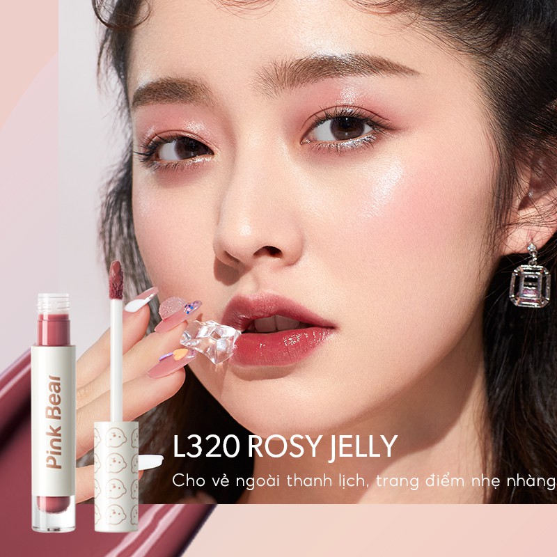 Son Kem Bóng Pink Bear Glass Shine Gloss Liquid Hydrating Long-lasting 2.5g | BigBuy360 - bigbuy360.vn