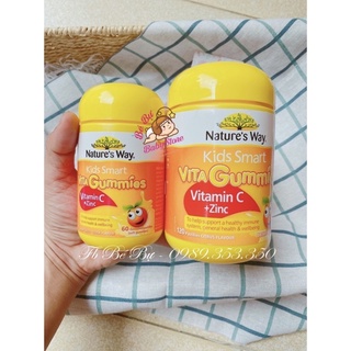 Kẹo dẻo Nature's Way Kids Smart VITA Gummies Vitamin C + Zinc 60 viên - Xuất xứ Úc
