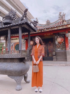 Bộ phật tử hoạ tiết thổ cẩm( bạn chang)