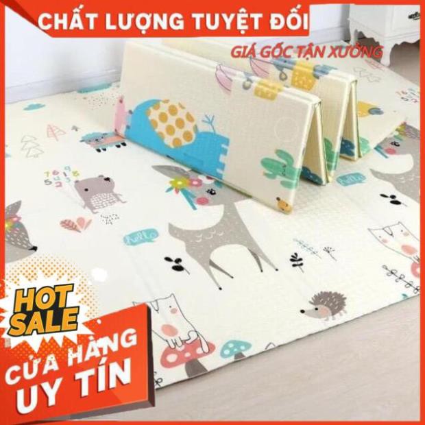 Thảm xốp cho bé trải sàn lót sàn gấp gọn kt 1.8x2m chất liệu XPE 2 lớp siêu êm siêu bền chống trơn trượt