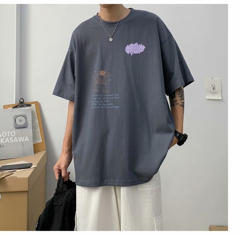 Áo Thun Nam Tay Ngắn In Hình Cá Tính Size M-5Xl