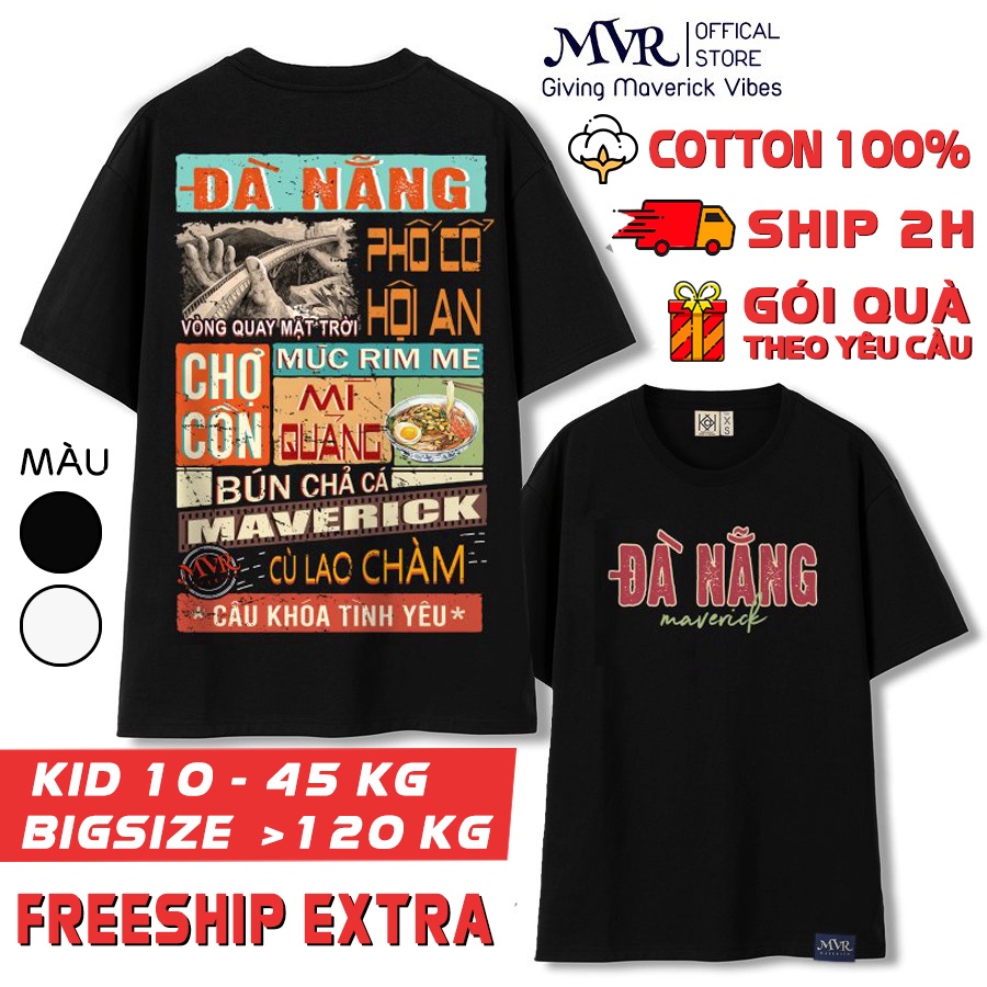 Áo thun Đà Nẵng Quảng Nam Unisex phông cotton ao cặp gia đình danang fact UNDER MVR BB8011