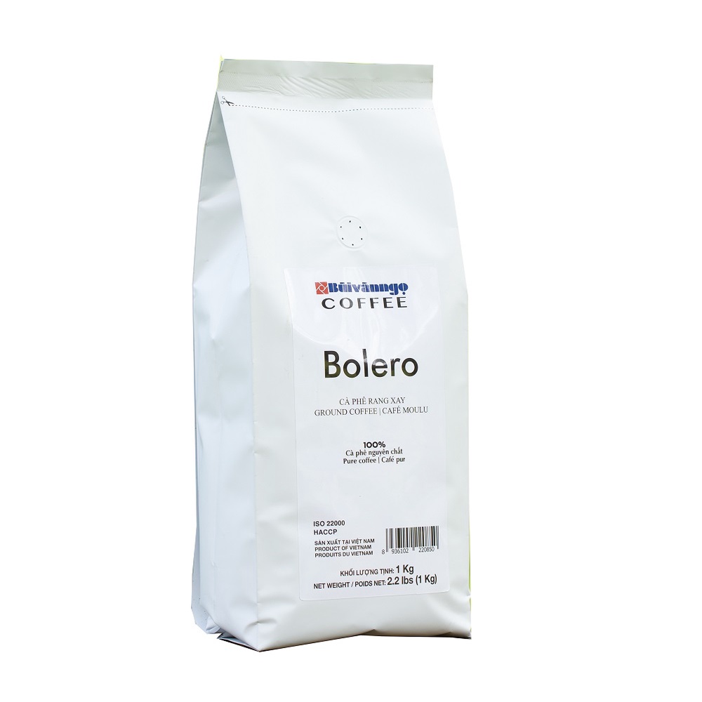 Cà phê rang xay BOLERO 1kg Bùi Văn Ngọ Coffee