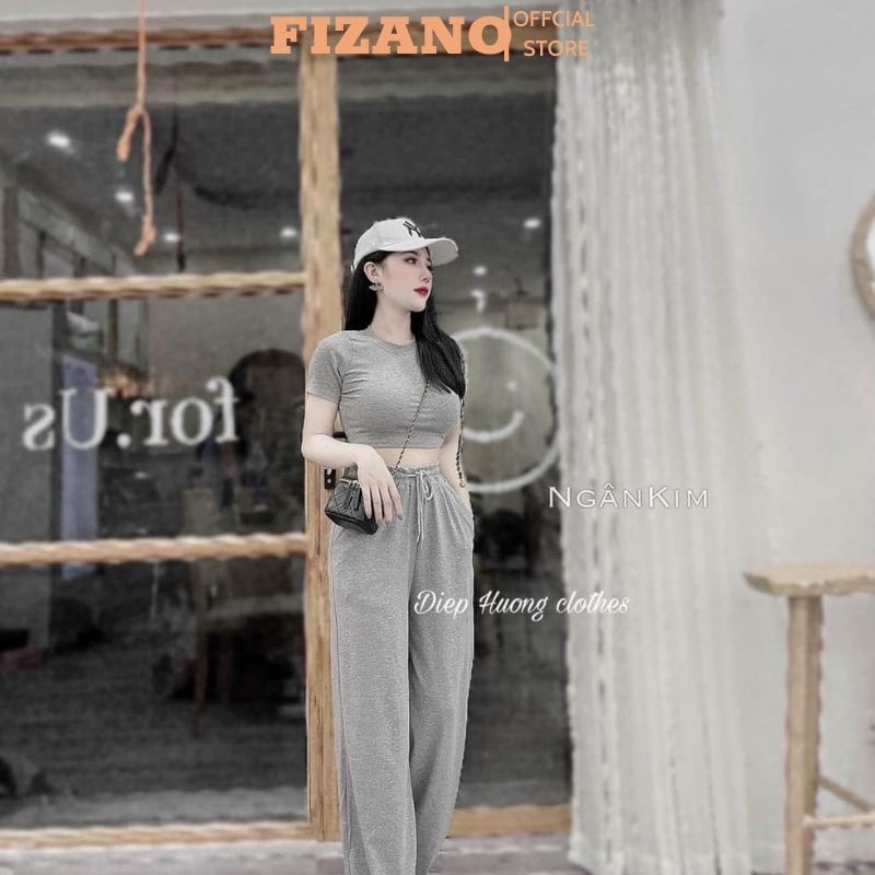 Quần Jean Nữ ❤️𝑭𝑹𝑬𝑬𝑺𝑯𝑰𝑷❤️ Quần Jean Ống Rộng Cạp Cao FIZANO, Quần Bò Nữ Phối Màu Đẹp Hàng Quảng Châu Dày Dặn