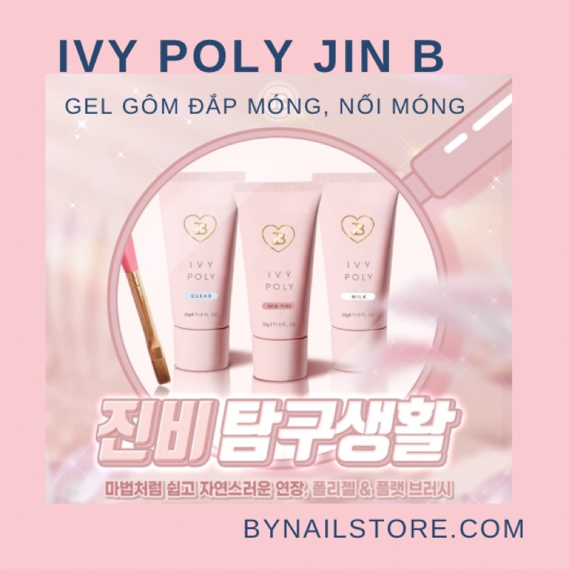 Gel gôm đắp móng cao cấp Hàn Quốc Ivy Poly gel (30g)