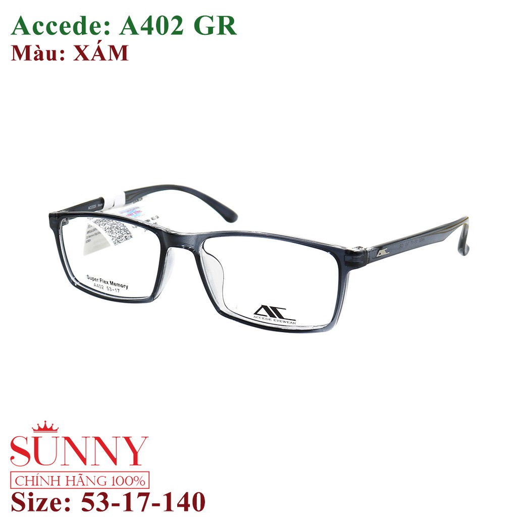 A402 nhiều màu - gọng kính nam nữ Accede chính hãng bảo hành toàn quốc