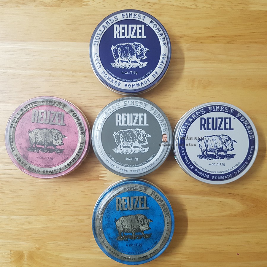 Sáp vuốt tóc Reuzel Pink - Reuzel Blue - Reuzel Clay Matte - Reuzel Fiber - Reuzel Extreme Hold - chính hãng Hà Lan