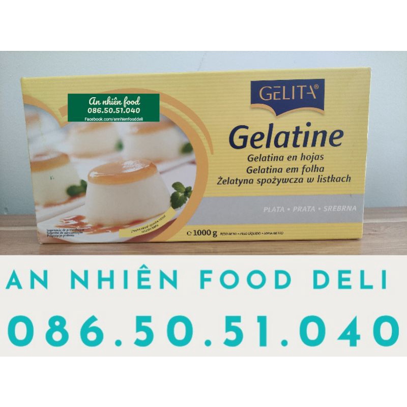 Lá Gelatin nhập khẩu Gelatine hộp 1KG