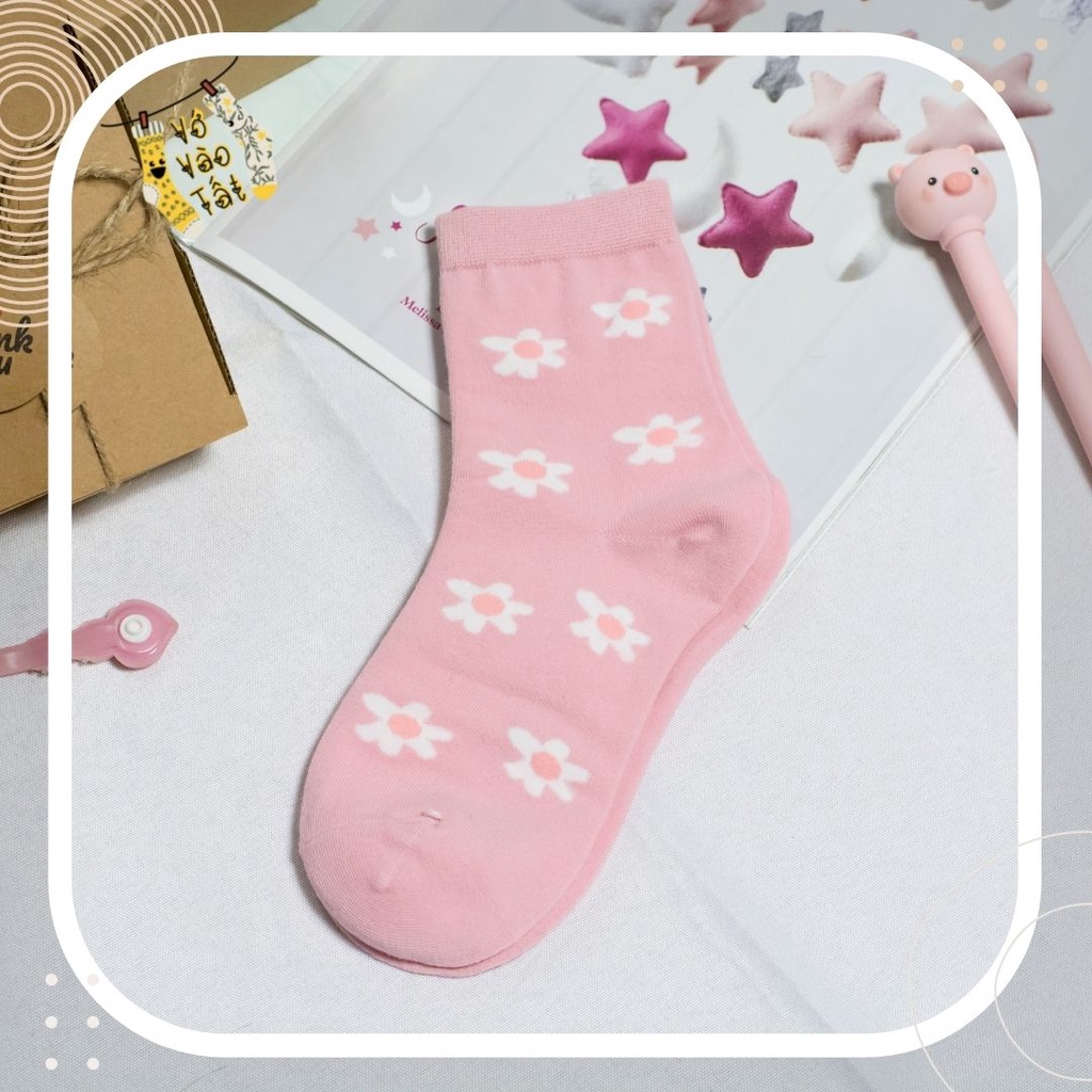 TÂT VỚ NỮ CỔ CAO HỒNG TRẮNG CỰC XINH