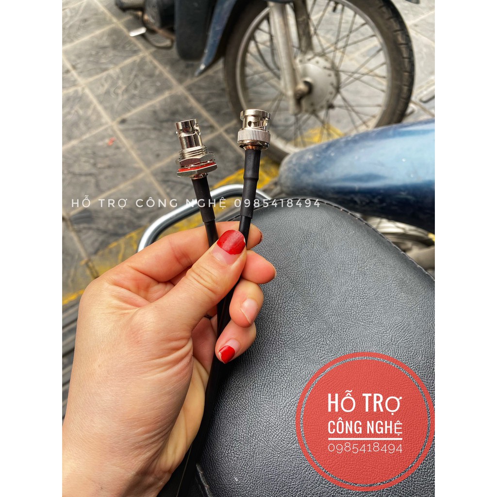 Dây nối dài BNC 1 đầu cái có đai ốc và 1 đầu đực- Hàng y hình- Giá 1 dây
