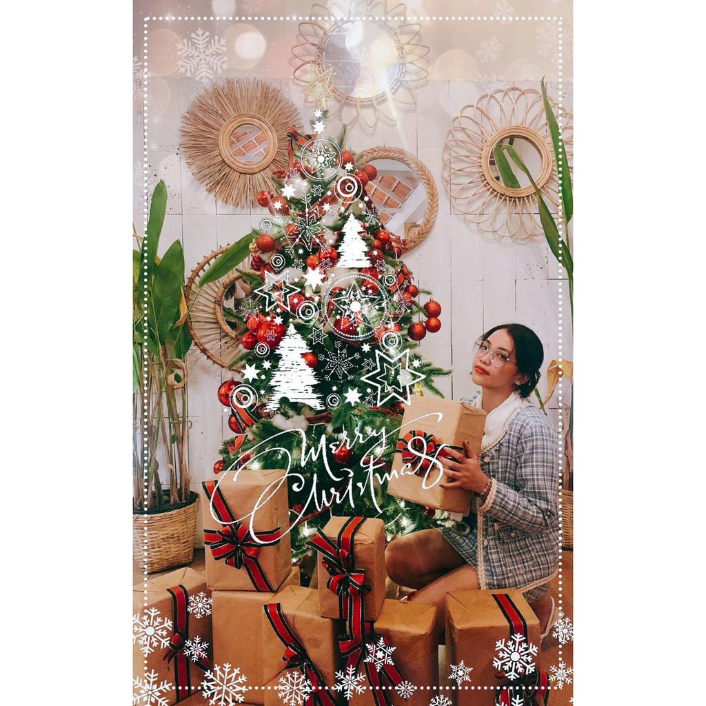 Set dạ tweed xanh hai lớp