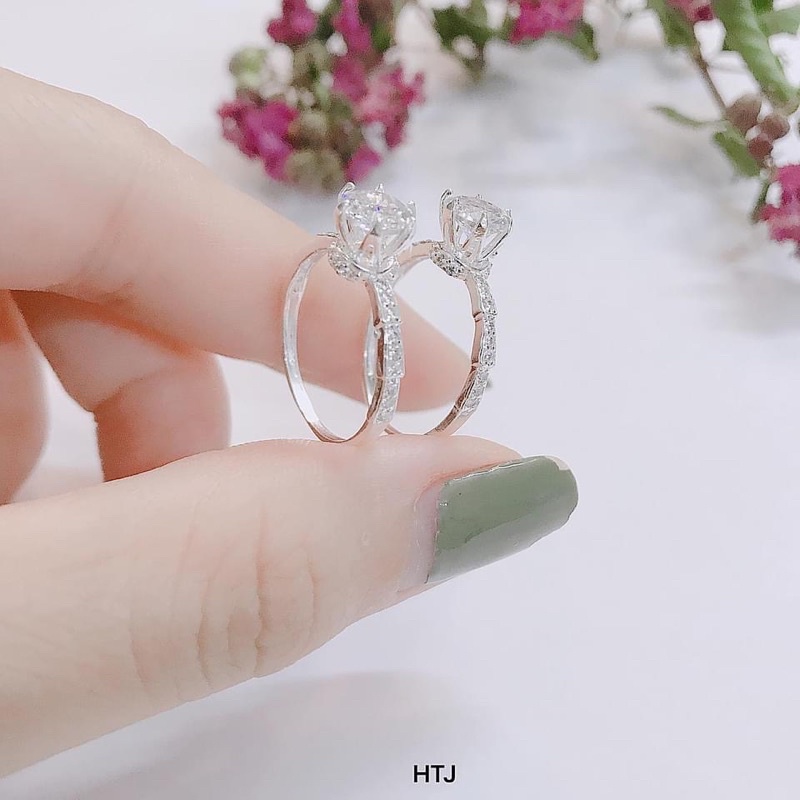 Nhẫn nữ bạc thật đính đá nhỏ xinh sang chảnh LINH MIU SILVER