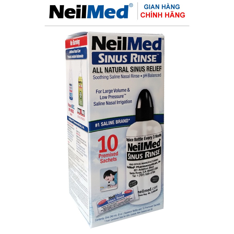Bộ Dụng Cụ Bình Rửa Mũi Xoang Người Lớn NeilMed Sinus Rinse Adult Kit 1