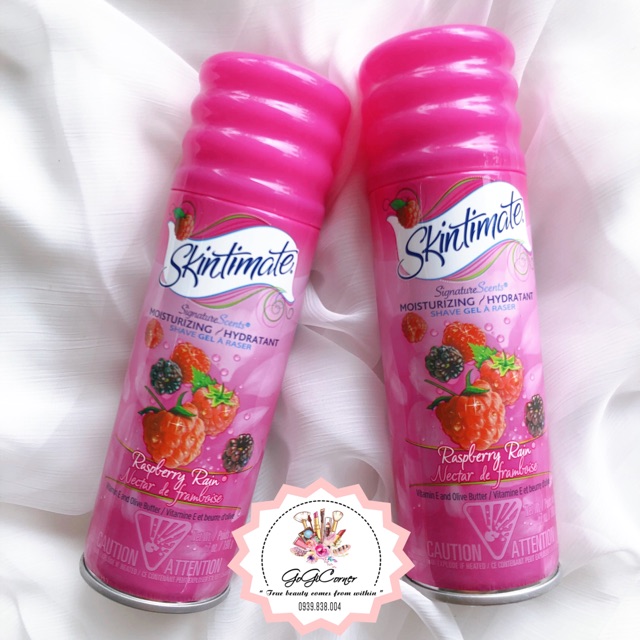 GEL BỌT CẠO LÔNG SKINTIMATE HƯƠNG RASPBERRY RAIN 198GR | BigBuy360 - bigbuy360.vn