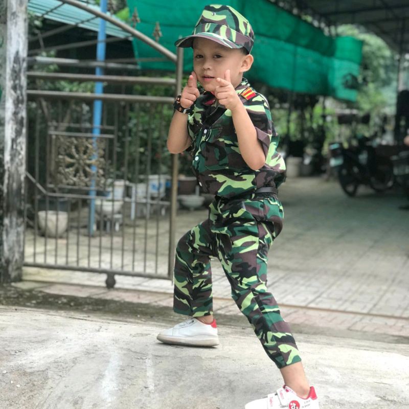 Trang Phục Hải Quân Nam Kèm Mũ Bộ Quần Áo Hải Quân Dành Cho Bé Trai