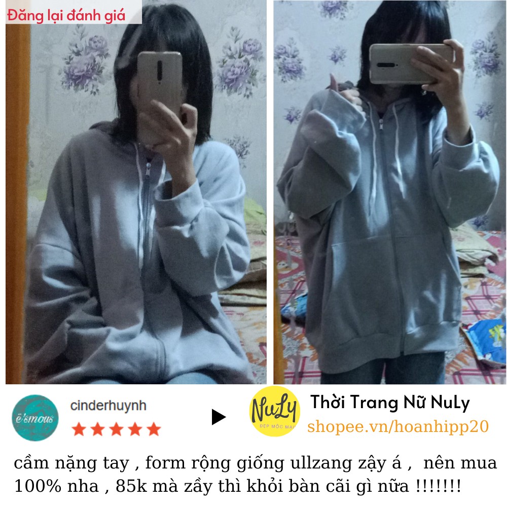 Áo Khoác Hoodie Trơn Unisex Tay Bồng Form Rộng, Chất Nỉ Ngoại Dày Dặn, Mẫu Mới - HDKK | BigBuy360 - bigbuy360.vn