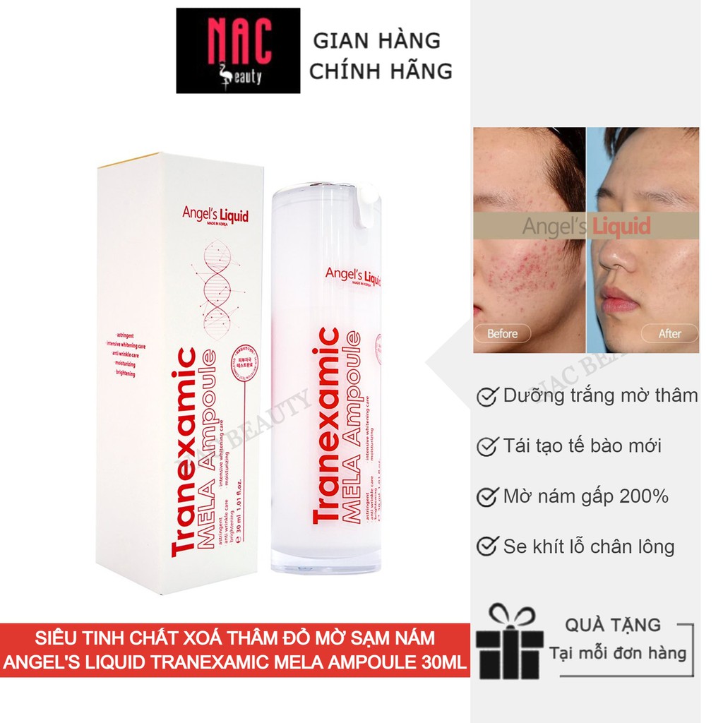 Siêu Tinh Chất Xoá Thâm Đỏ Mờ Sạm Nám Angel's Liquid Tranexamic Mela Ampoule 30ml