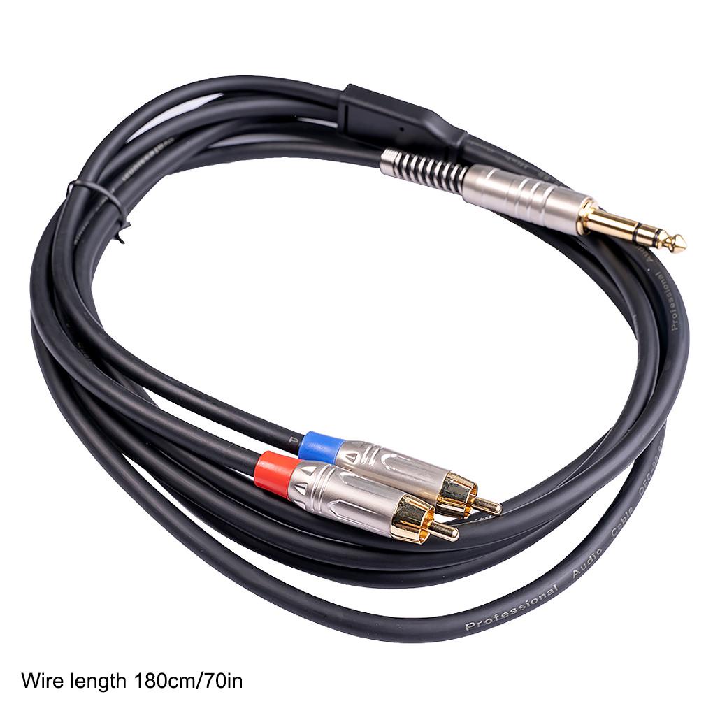 Dây Cáp Âm Thanh 6 35mm TRS Sang Dual RCA