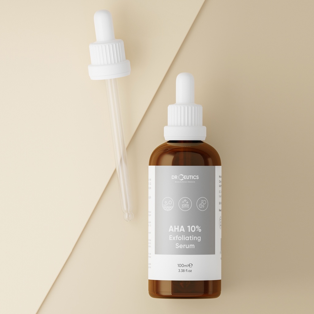 Drceutics Dung dịch AHA 10% Exfoliating Serum tẩy da chết hóa học làm sáng và ngừa lão hóa Da 30ml - 100ml