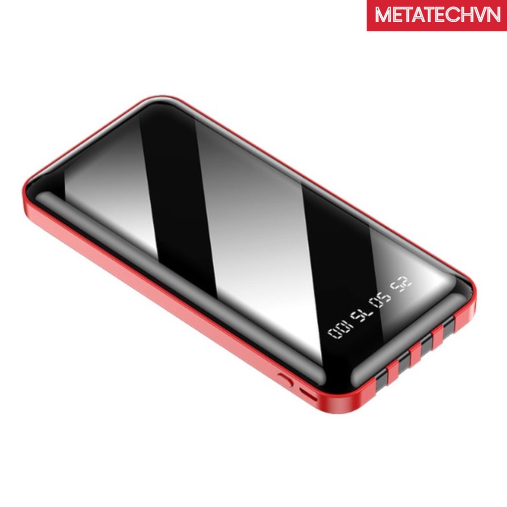 Pin sạc dự phòng 20000mAh YM276S 4 cổng kết nối nhỏ gọn di động tích hợp dây cáp sạc tiện dụng tương thích Android/IOS