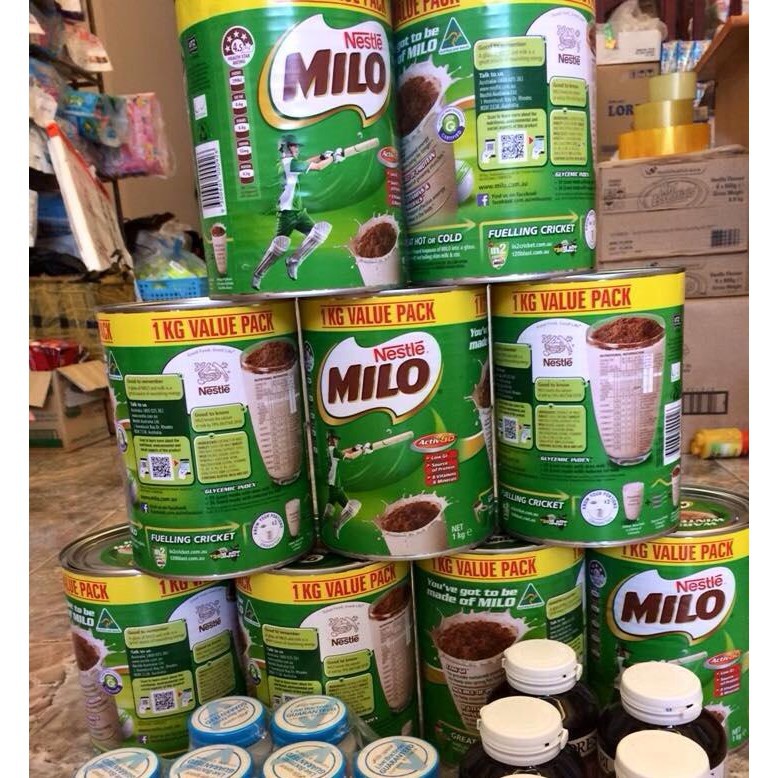 Milo Úc 1kg hương vị thơm ngọt thanh, không ngọt sắc hỗ trợ bé tăng trưởng và sáng mắt hơn