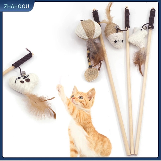 ☃Nhà☃ Vòng Bắt Giấc Mơ Bằng Gỗ + cotton Hình Mèo Hoạt Hình Vui Nhộn