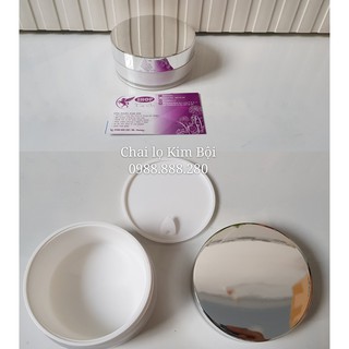 Combo 20 lọ chiết mỹ phẩm - hủ tròn trắng nắp bạc 150g