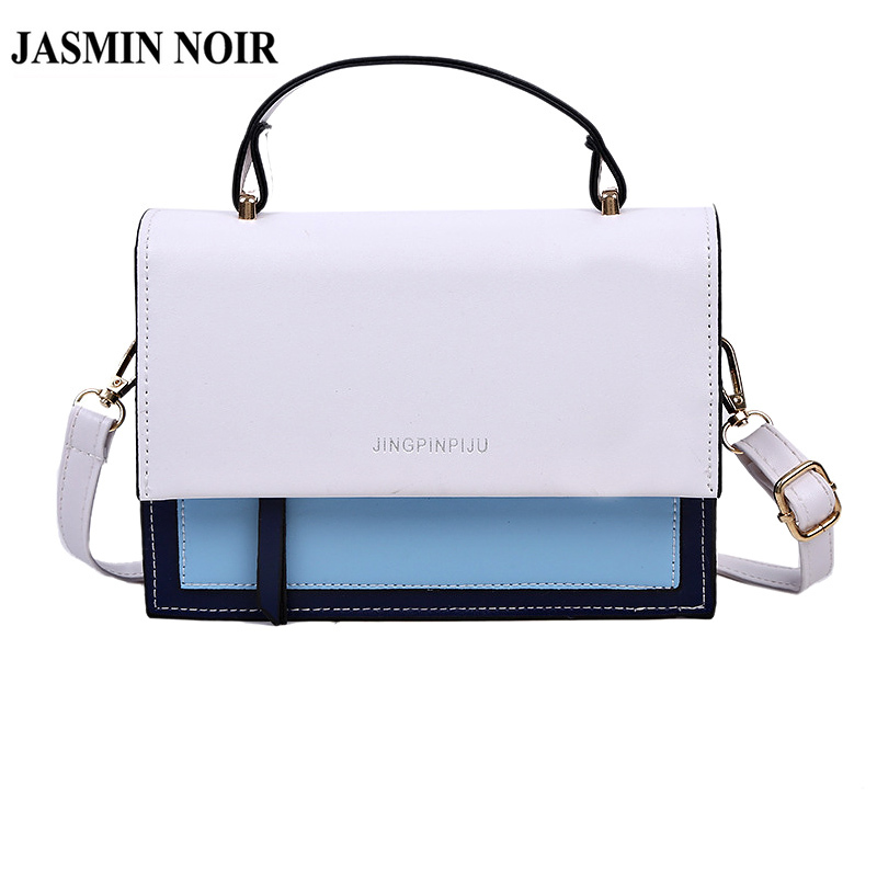 Túi xách JASMIN NOIR bằng da PU có tay cầm thời trang phong cách thường ngày cho nữ