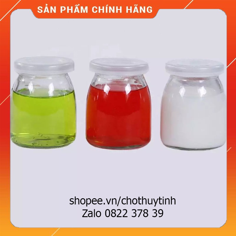 [GIÁ TỐT NHẤT ]COMBO 12 Hũ Thủy Tinh Làm Sữa Chua, Yaua 200ml NẮP NHỰA DÁNG THON