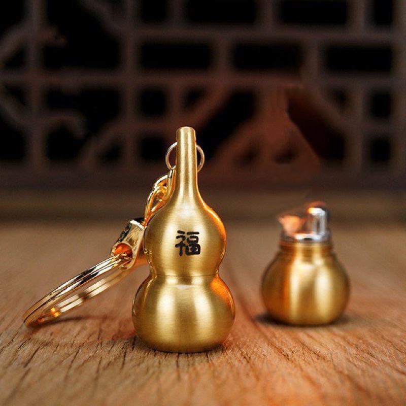 ✹Móc khoá hồ lô quet đồng nguyên khối cao cấp thích hợp trang trí chìa xe máy oto edc