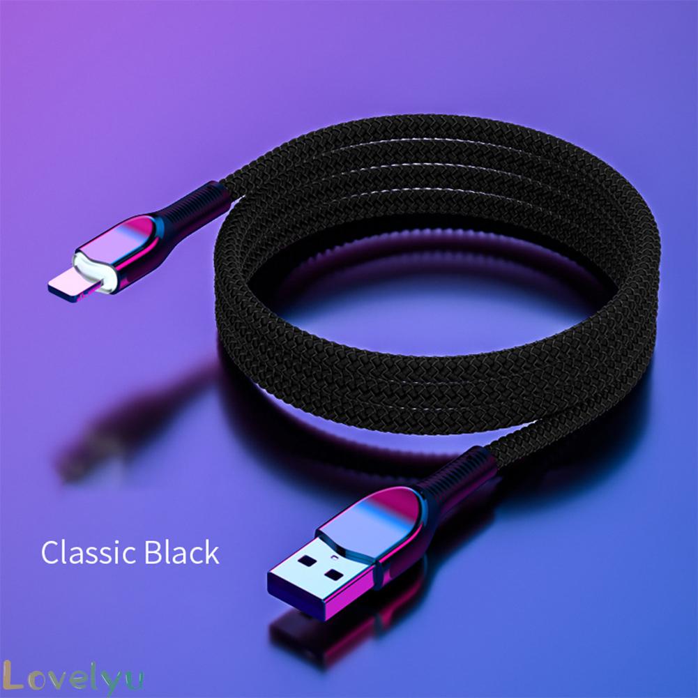 &lt;READY STOCK&gt;5A Super Fast Charging Braided Zinc Alloy LED Headlight Data Cable for IOS TYPEC100% brand new！