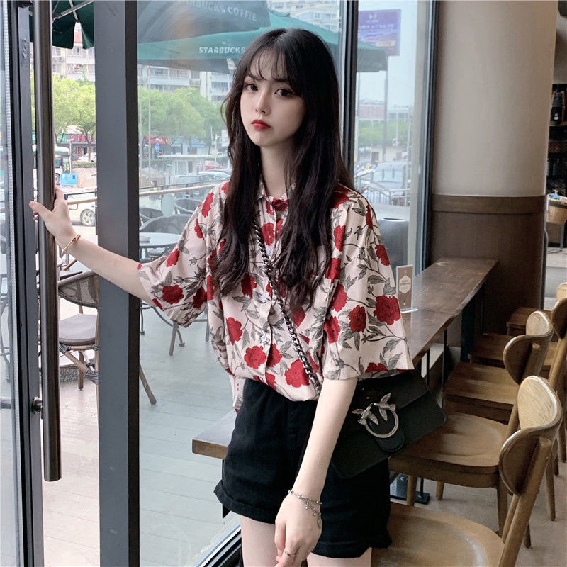Áo Hoa Cổ Điển 172882 Áo Thun Form Rộng Họa Tiết In Hợp Thời Trang