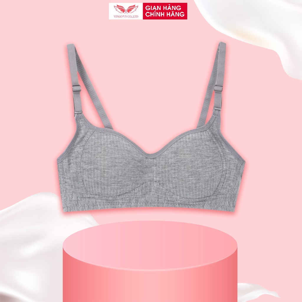 Áo ngực không gọng nữ mút mỏng 0.6cm chất liệu cotton kháng khuẩn thoáng khí thấm mồ hôi cao cấp VINGO S211 VNGO